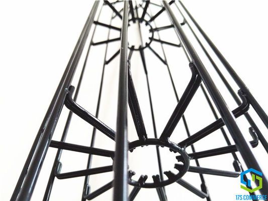 Διπλό κλουβί 110mm πτυχών επιστρώματος πυριτίου κλουβιών αστεριών αραχνών καλωδίων κλουβί συλλεκτών σκόνης ήπιου χάλυβα κλουβιών αραχνών